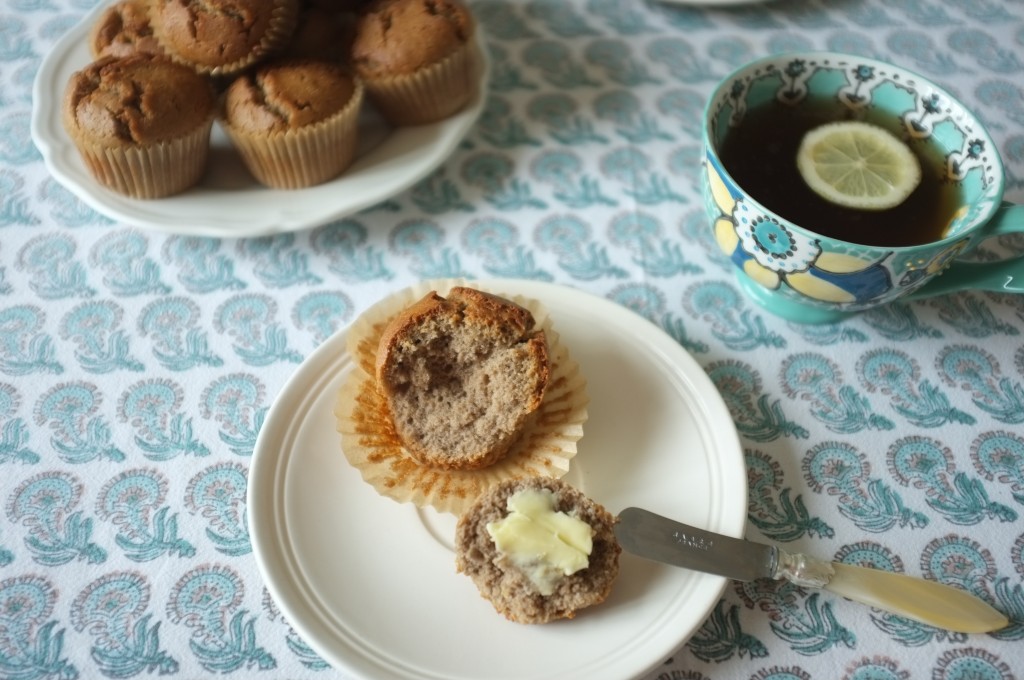 Le muffins sans gluten au sarrasin, si le dessus est croustillant, l'intérieur de la mie est très tendre...