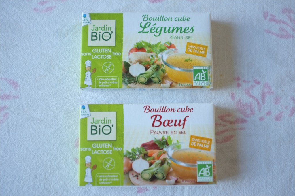 Les petits cubes de bouillon Légumes et Boeuf de Jardin Bio, certifié par l'Afdiag.