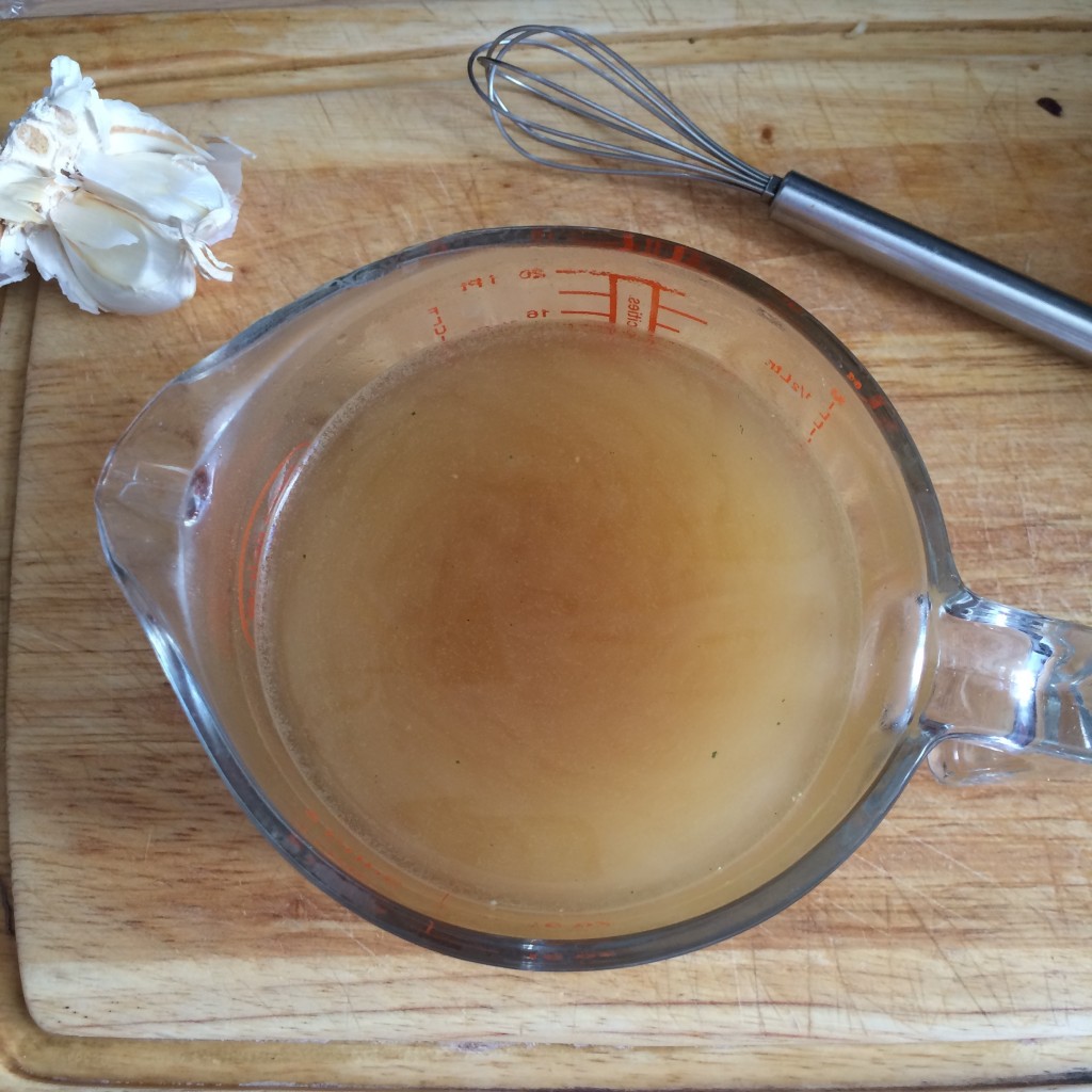 Le bouillon sans gluten au boeuf de Jardin Bio pour mon risotto du soir...