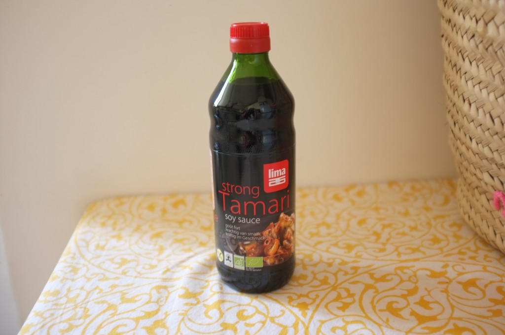 La sauce Strong Tamari sans gluten qui me sert de sauce soja.