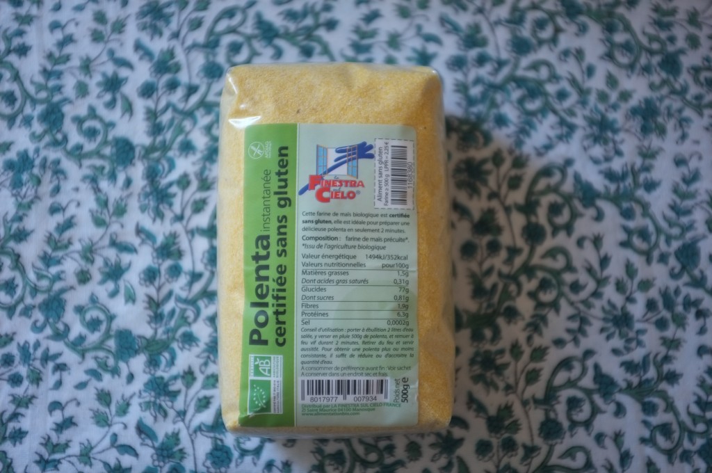 Ma polenta certifié sans gluten, c'est elle que j'utilise pour mes toasts apéritif 