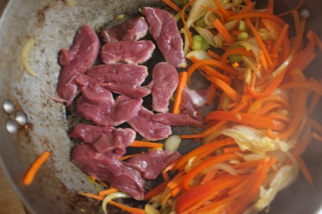 Recette sans gluten de nouilles chinoises, légumes et canard Clem Sans Gluten
