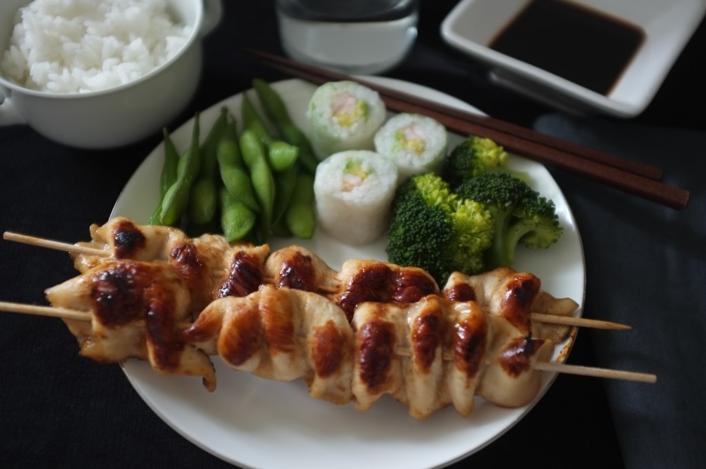 Notre assiette sans gluten de poulet Yakitori