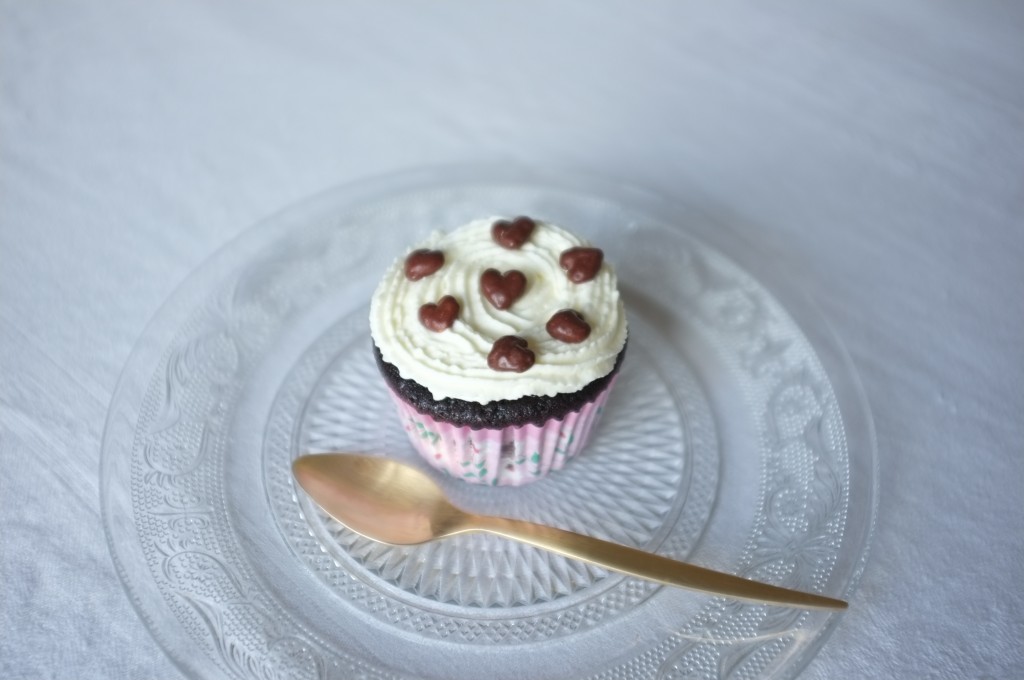 Les petits coeurs en chocolat sans gluten pour décorer mes cupcakes 