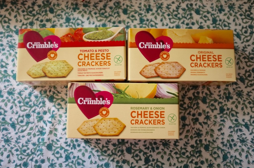 Les crackers  de Mrs Crimble's au différents parfums.