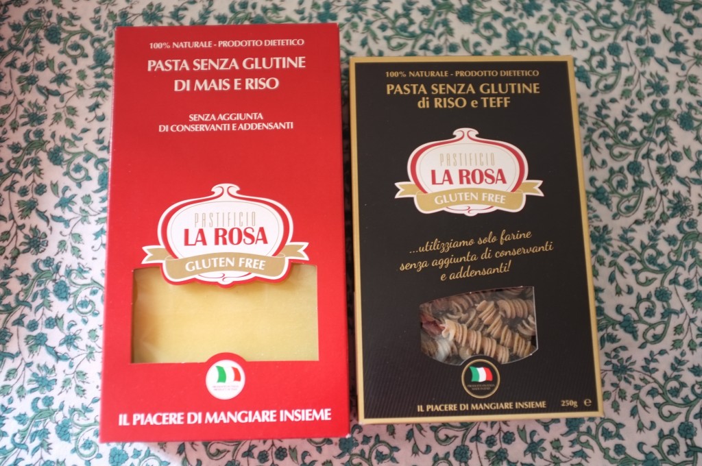 Les pâtes Italien de La Rosa, des feuilles de lasagnes et des pâte à la farine de teff. 