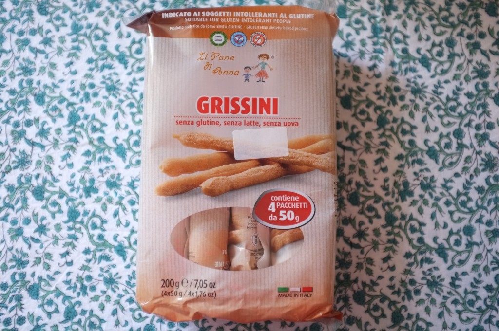 Les gressins sans gluten, sans lactose et sans oeufs, de Il Pane di Anna.