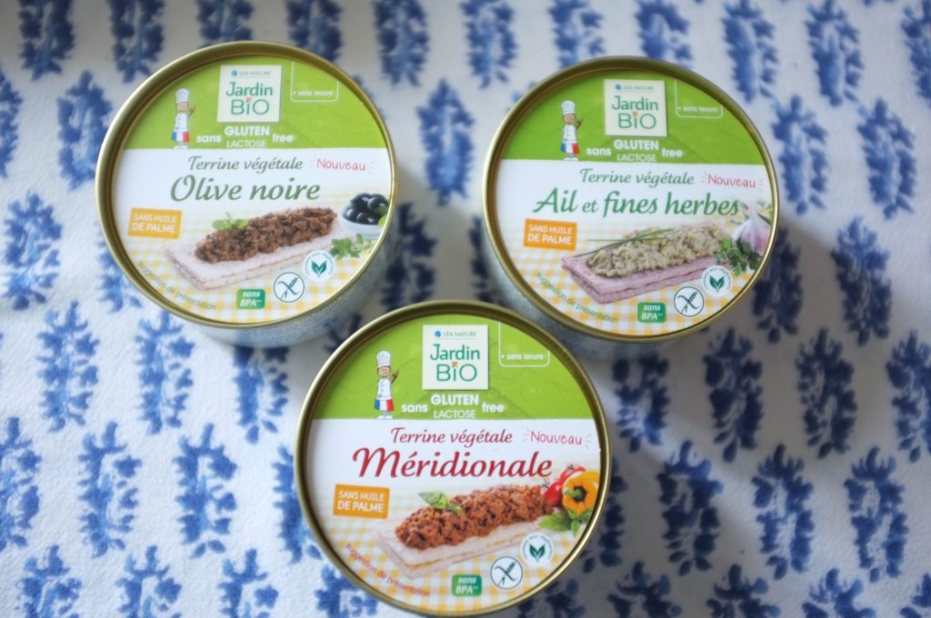 Les petites terrines végétales Bio et sans gluten de Jardin Bio.