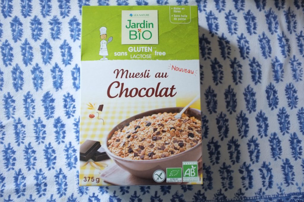 Le muesli chocolat de Jardin Bio.