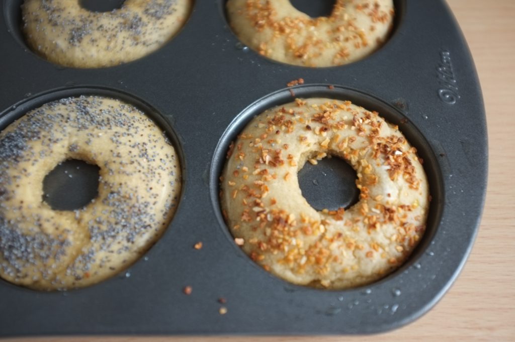 les bagels sans gluten à la sortie du four embaument ma cuisine.